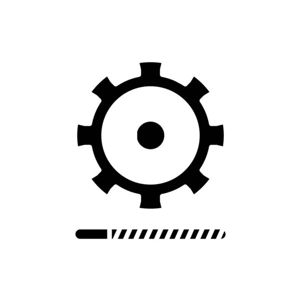 Settings black icon, concept illustration, vector flat symbol, glyph sign. — Wektor stockowy