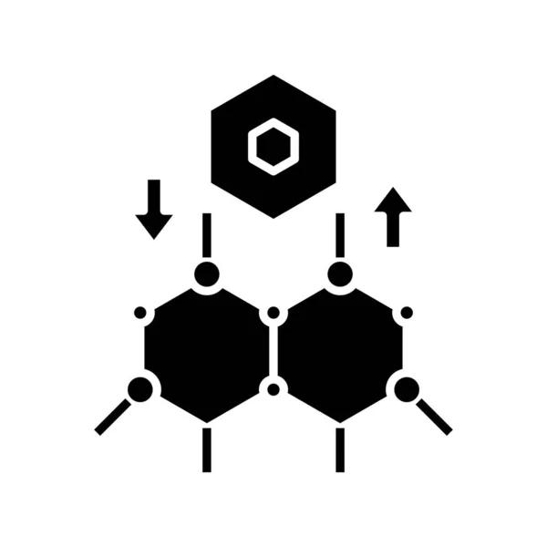 Relation black icon, concept illustration, vector flat symbol, glyph sign. — Stock Vector