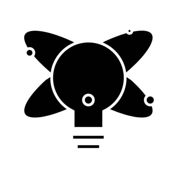 Rising idea black icon, concept illustration, vector flat symbol, glyph sign. — 스톡 벡터