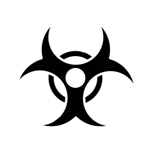 Radiation black icon, concept illustration, vector flat symbol, glyph sign. — Stockový vektor