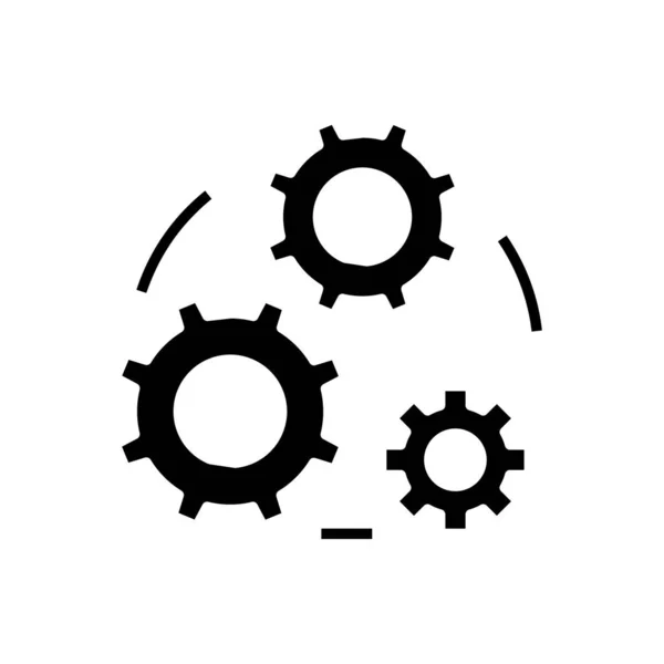 Settings black icon, concept illustration, vector flat symbol, glyph sign. — Stockový vektor