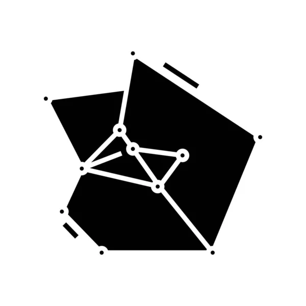 Icône noire de communication système, illustration de concept, symbole plat vectoriel, signe de glyphe . — Image vectorielle