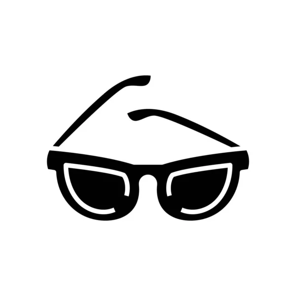 Sun glasses black icon, concept illustration, vector flat symbol, glyph sign. — Stock Vector