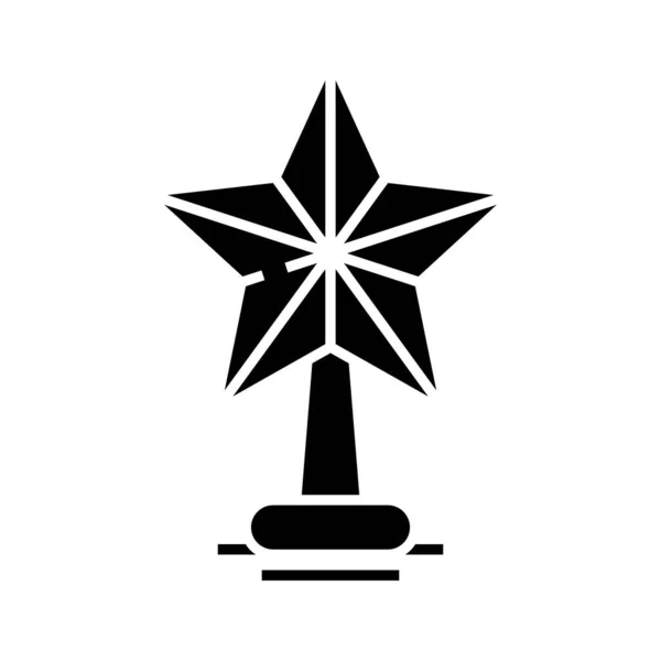 Ícone preto do brinquedo da estrela, ilustração do conceito, símbolo liso do vetor, sinal do glifo . —  Vetores de Stock