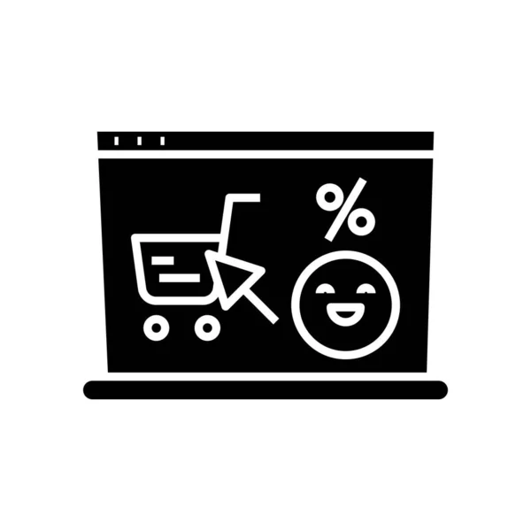 Sales black icon, concept illustration, vector flat symbol, glyph sign. — Stock Vector