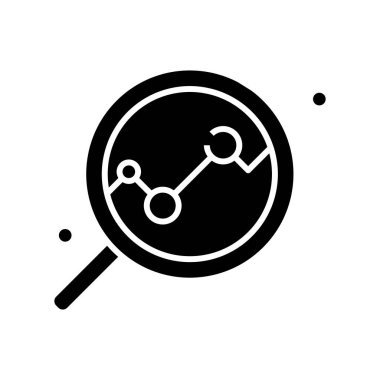 Searching link black icon, concept illustration, vector flat symbol, glyph sign.