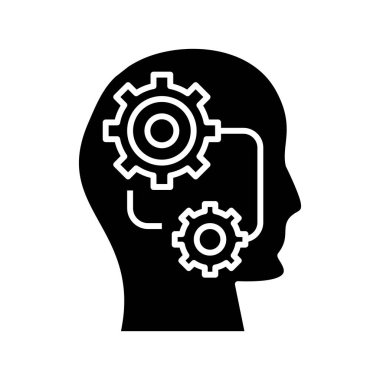 Kişisel ayarlar siyah simge, konsept illüstrasyon, vektör düz sembol, kabartma işareti.