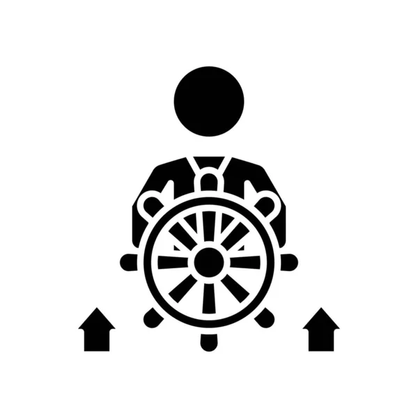 Rule black icon, concept illustration, vector flat symbol, glyph sign. — Stockvektor