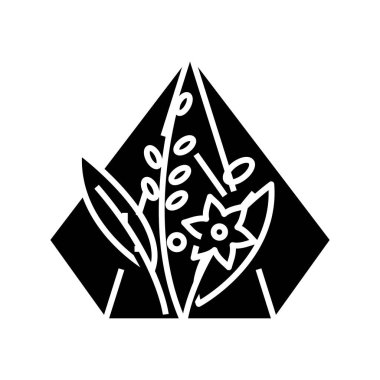 Supporting plants black icon, concept illustration, vector flat symbol, glyph sign.