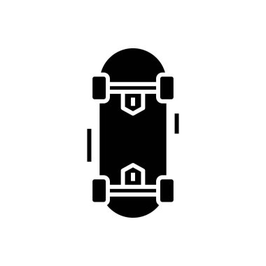 Kaykay simgesi, konsept illüstrasyon, vektör düz sembol, kabartma işareti.