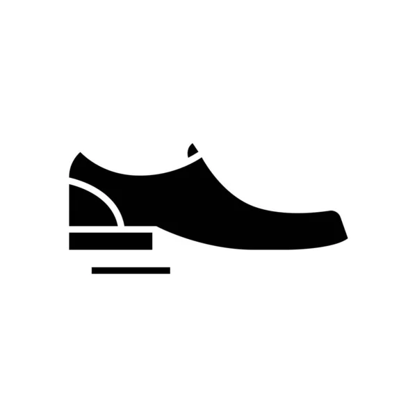 Sapatos ícone preto, ilustração conceito, símbolo plano vetorial, sinal de glifo . — Vetor de Stock