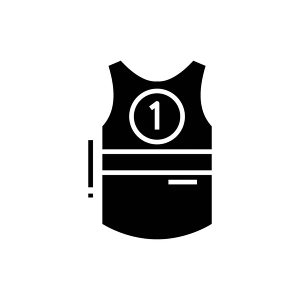 Sport top czarna ikona, ilustracja koncepcyjna, wektor płaski symbol, znak glifa. — Wektor stockowy