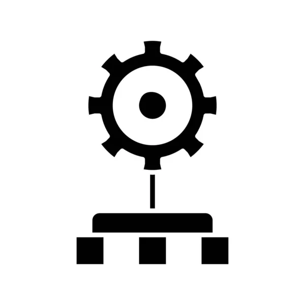 Opções de configuração ícone preto, ilustração conceito, símbolo plano vetorial, sinal de glifo . —  Vetores de Stock