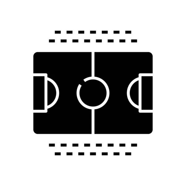 Černá ikona sportovní arény, koncept ilustrace, vektorový plochý symbol, znak glyfu. — Stockový vektor