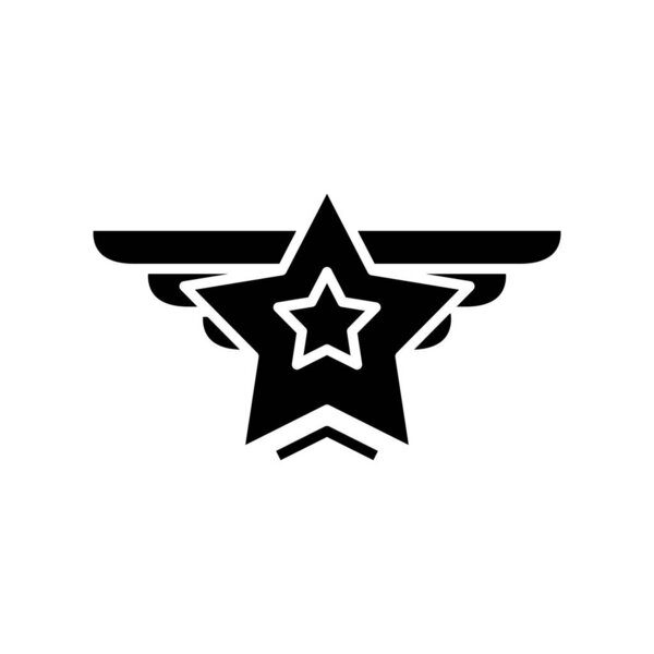 Черная звезда иконка, концепт-иллюстрация, векторный плоский символ, знак знака
.