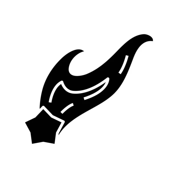Star decoration black icon, concept illustration, vector flat symbol, glyph sign. — Stock Vector