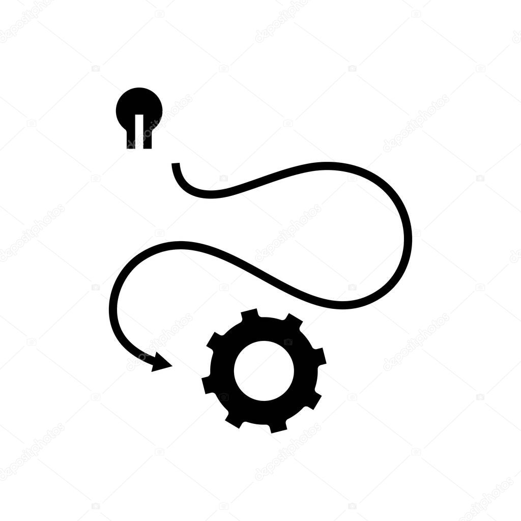 Solving problems black icon, concept illustration, vector flat symbol, glyph sign.