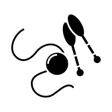 Sport game black icon, concept illustration, vector flat symbol, glyph sign.