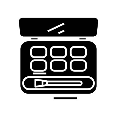 Shadows black icon, concept illustration, vector flat symbol, glyph sign.