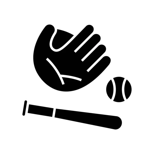 Jeux de sport icône noire, illustration de concept, symbole plat vectoriel, signe de glyphe . — Image vectorielle
