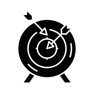 Atış işareti simgesi, konsept illüstrasyon, vektör düz sembol, kabartma işareti.