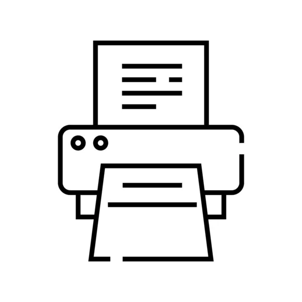 Printer line icon, concept sign, outline vector illustratie, lineair symbool. — Stockvector