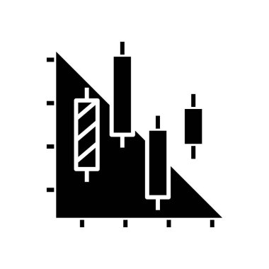 Technical analysis diagram black icon, concept illustration, vector flat symbol, glyph sign.