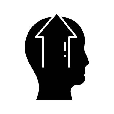 Siyah simge, konsept illüstrasyon, vektör düz sembol, kabartma işareti.