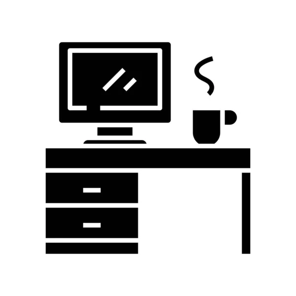 Workstation line icon, concept sign, outline vector illustration, linear symbol. — 스톡 벡터