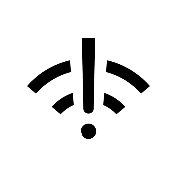 WiFiブラックアイコン、コンセプトイラスト、ベクトルフラットシンボル、グリフサイン. — ストックベクタ