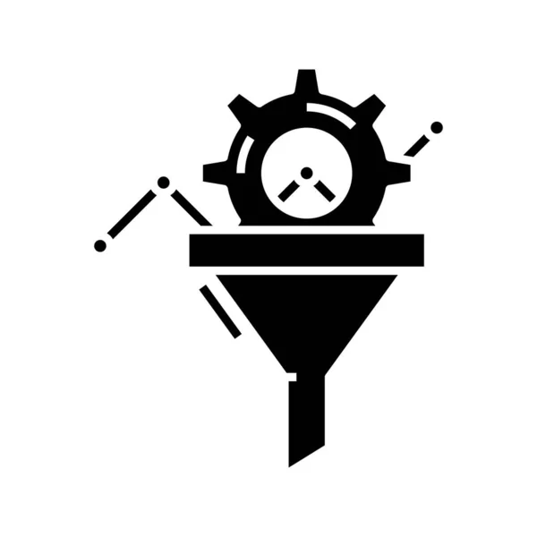 Technology destruction black icon, concept illustration, vector flat symbol, glyph sign. — 图库矢量图片