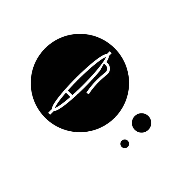 Concept de texte icône noire, illustration de concept, symbole plat vectoriel, signe de glyphe . — Image vectorielle