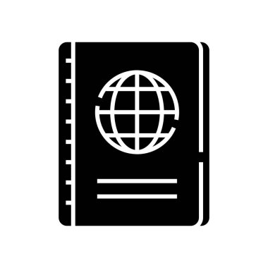 Dünya ticaret simgesi, konsept illüstrasyon, vektör düz sembol, kabartma işareti.