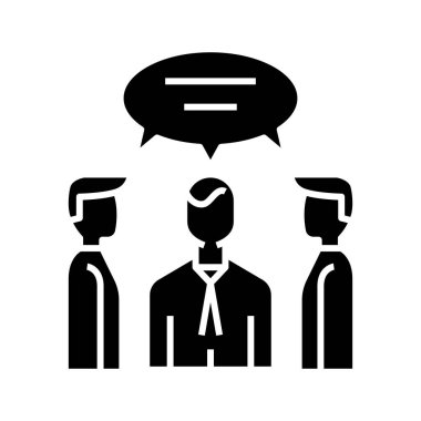 Work conversation line icon, concept sign, outline vector illustration, linear symbol.