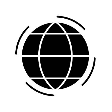 Dünya ticaret simgesi, konsept illüstrasyon, vektör düz sembol, kabartma işareti.