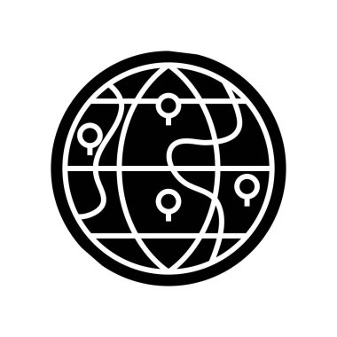 World locations line icon, concept sign, outline vector illustration, linear symbol.