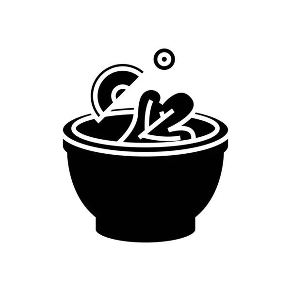 Černá ikona zelenina, koncept ilustrace, vektorový plochý symbol, znak glyf. — Stockový vektor