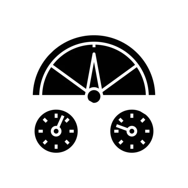 Time cycling black icon, concept illustration, vector flat symbol, glyph sign. — 스톡 벡터