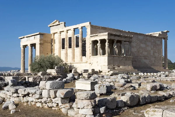 Caryatides і Ерехтейон — стокове фото