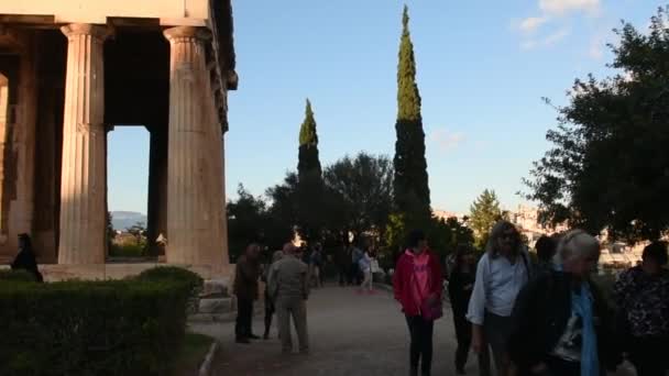 Templo de hephaestus, athens, greece, 10-27-2017 — Vídeo de Stock