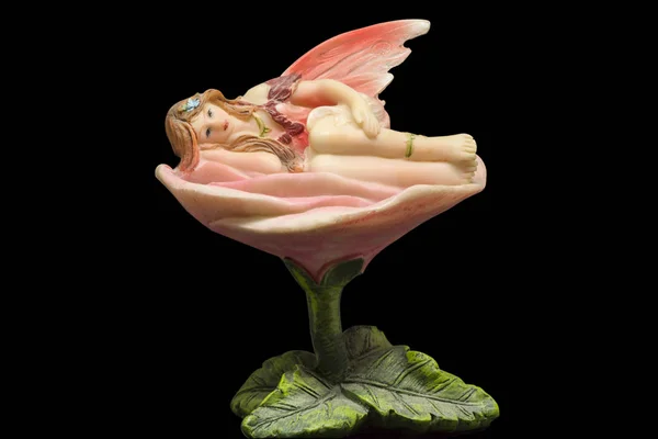 Fairy on a rose — Stock Photo, Image