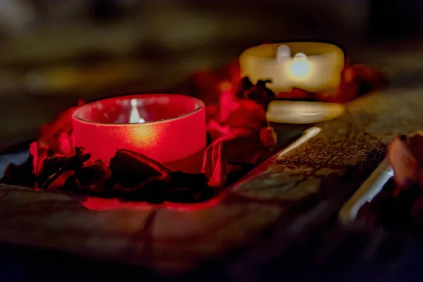 Romance aux bougies — Photo