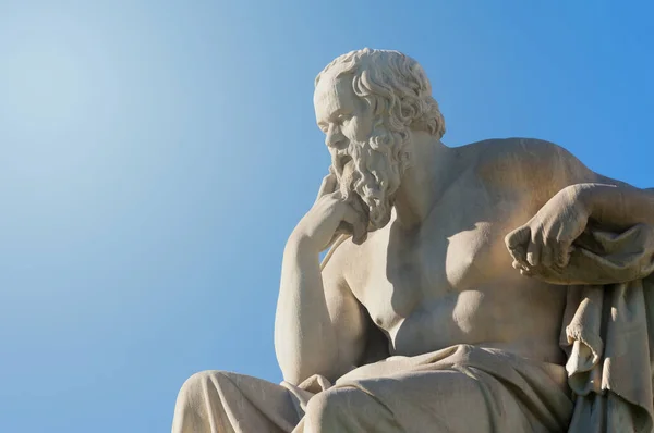 Klassisk statue av Sokrates stockbilde
