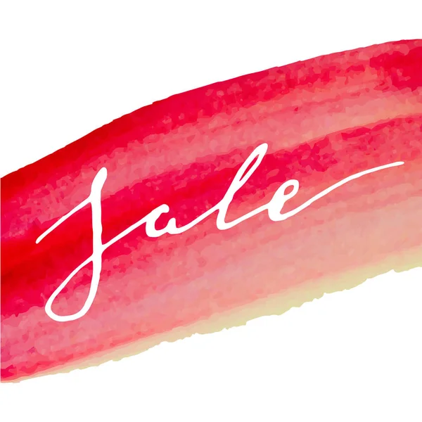 Caligrafia aquarela rosa venda vermelha —  Vetores de Stock