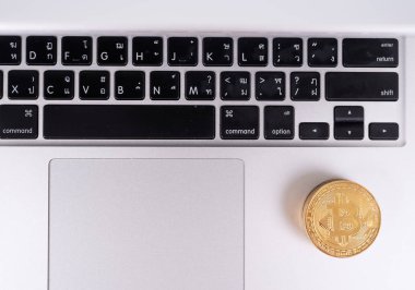 Dizüstü Bitcoin-nakit dijital cryptocurrency