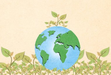 çevre kavramı. Dünya küre oluşturan ağaç