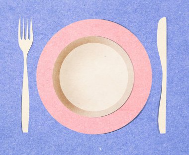 çanak çatal ve bıçak geri dönüşümlü kağıt sopa