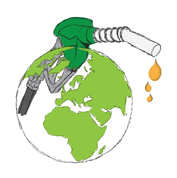 Szkic Bio Diesel Wyizolowany Tle — Zdjęcie stockowe