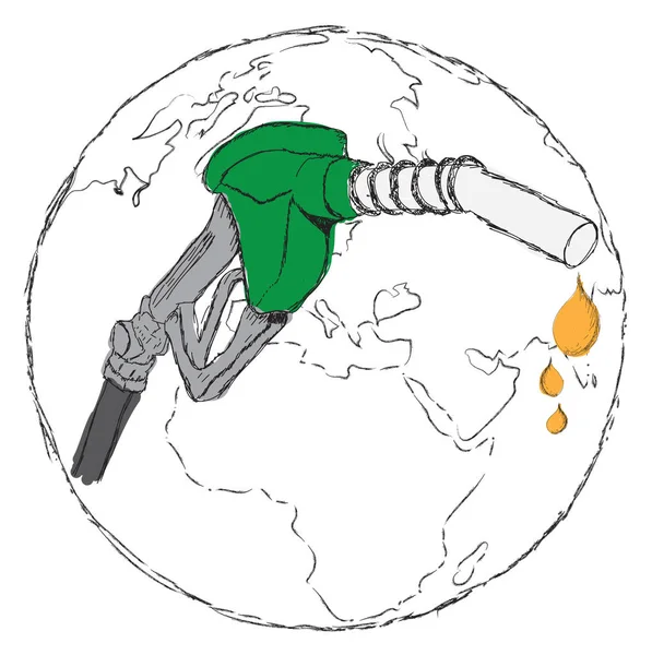 Szkic Bio Diesel Wyizolowany Tle — Zdjęcie stockowe