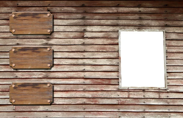 Menu wood on wood wall — Stock Photo, Image